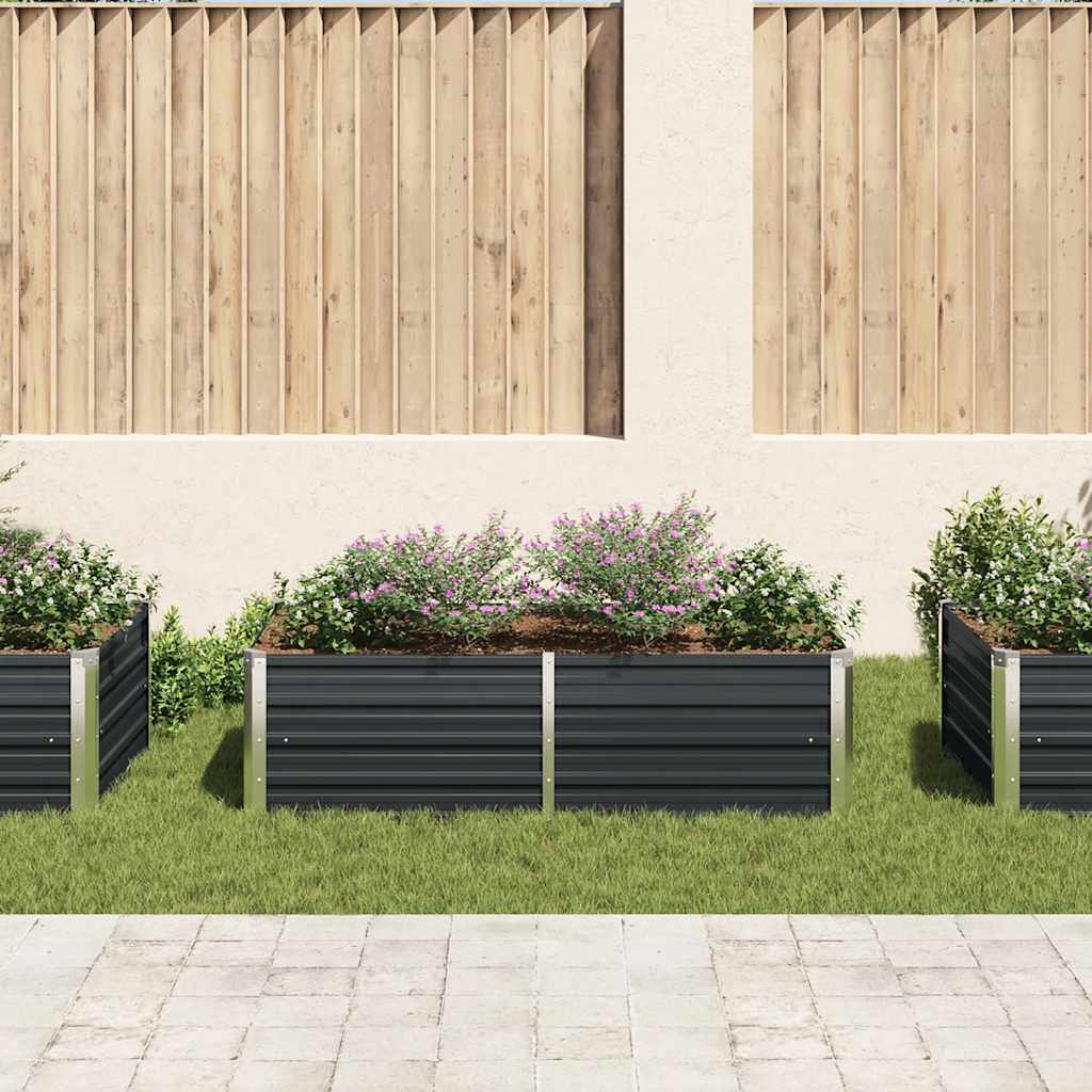 Vidaxl plantenbak verhoogd 160x80x45 cm gegalvaniseerd staal antraciet
