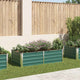 Plantador Vidaxl elevado 160x80x45 cm de acero galvanizado verde