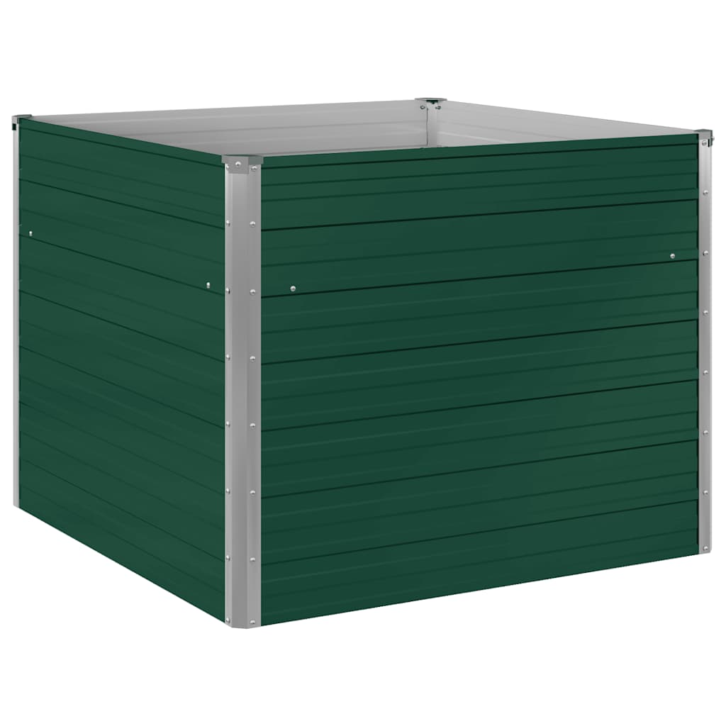 Vidaxl Planter Insertar 100x100x77 cm de acero galvanizado verde