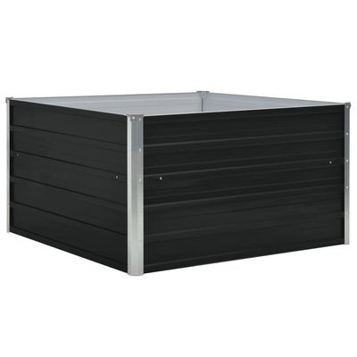 Fioriera Vidaxl Insentata 100x100x45 cm Antracite in acciaio zincato