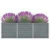 Vidaxl Planter Insertar 240x40x77 cm de acero galvanizado gris