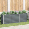 Vidaxl Planter Insertar 240x40x77 cm de acero galvanizado gris