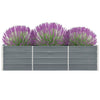 Inserto fioriera Vidaxl 240x40x45 cm grigio in acciaio zincato