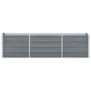 Inserto fioriera Vidaxl 240x40x45 cm grigio in acciaio zincato