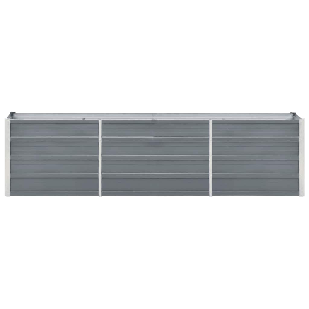 Vidaxl Planter Insertar 240x40x45 cm de acero galvanizado gris