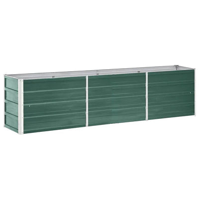 Vidaxl fioriera inserto 240x40x45 cm verde in acciaio zincato