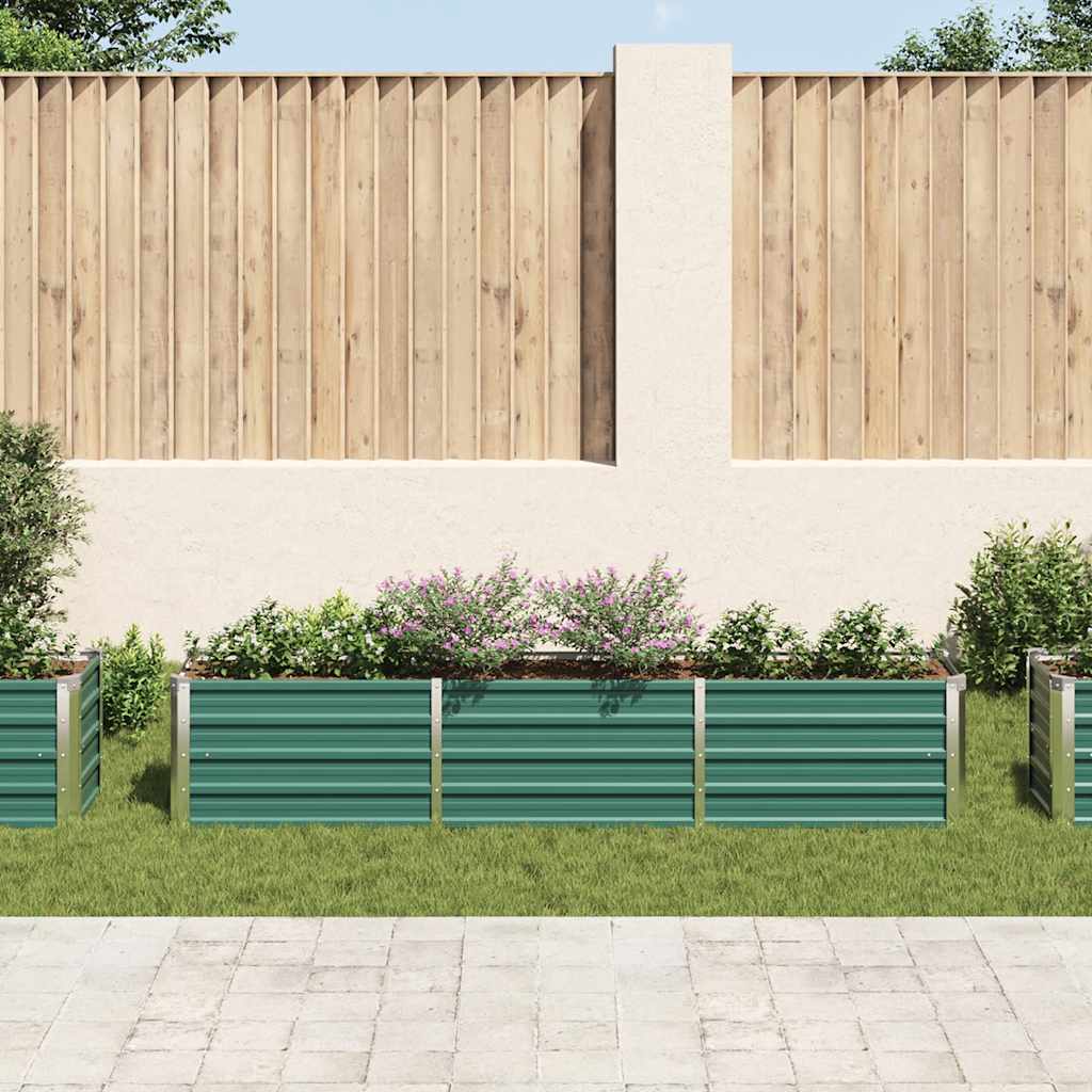 Vidaxl fioriera inserto 240x40x45 cm verde in acciaio zincato
