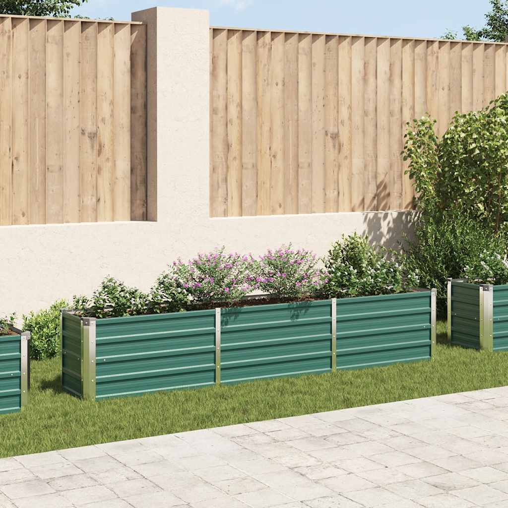 Vidaxl fioriera inserto 240x40x45 cm verde in acciaio zincato