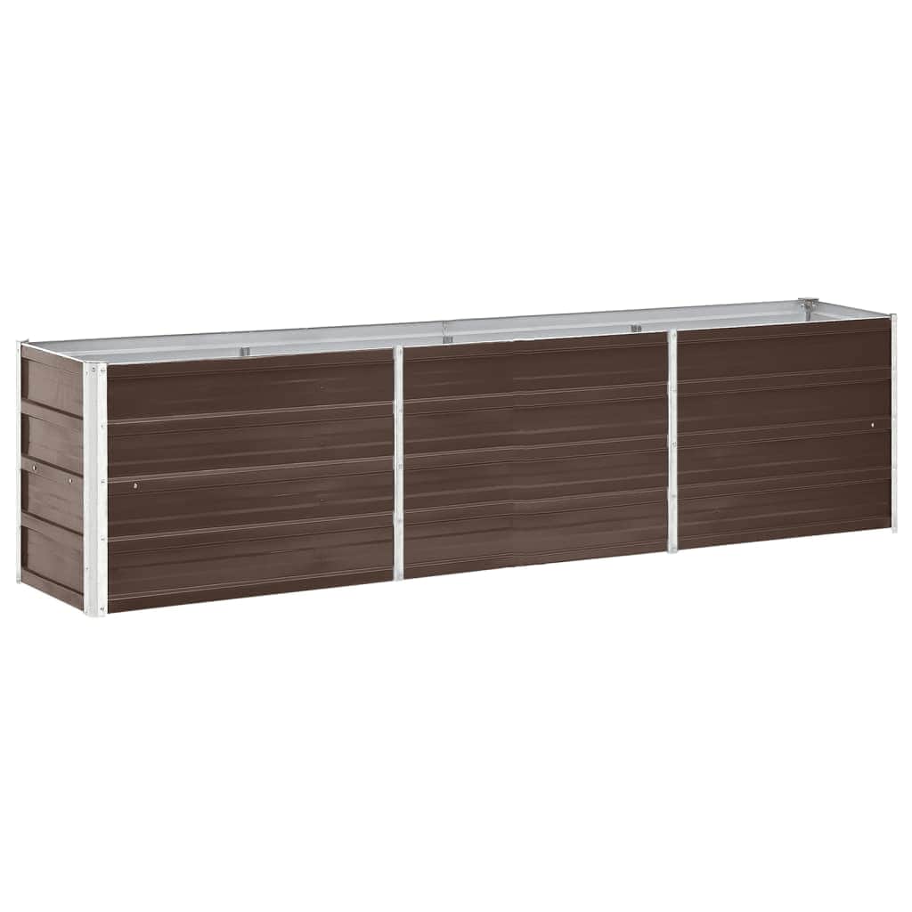 Vidaxl Planter Insertar 240x40x45 cm de acero galvanizado marrón