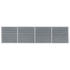 Vidaxl plantenbak verhoogd 320x40x77 cm gegalvaniseerd staal grijs
