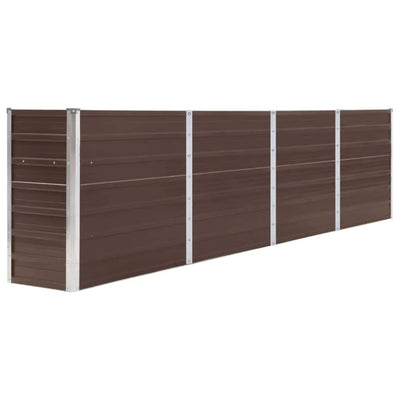 Fioriera vidaxl inserita 320x40x77 cm marrone galvanizzato