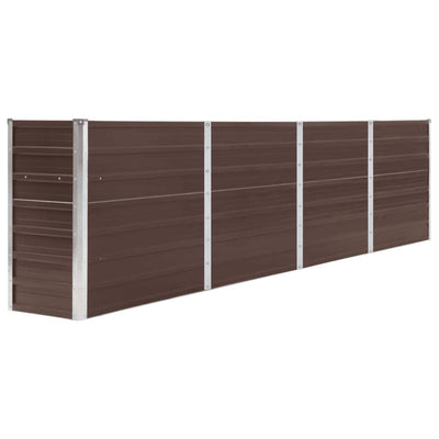 Fioriera vidaxl inserita 320x40x77 cm marrone galvanizzato
