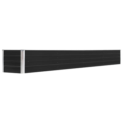 Plantador Vidaxl insertado 320x40x45 cm de acero galvanizado antracita