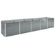 Vidaxl Planning Box elevada 400x80x45 cm de acero galvanizado gris