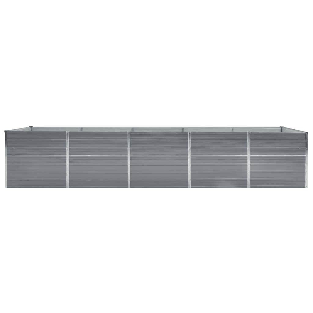 Vidaxl plantenbak verhoogd 400x80x45 cm gegalvaniseerd staal grijs