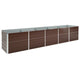 Fioriera vidaxl inserita da 400x80x45 cm marrone galvanizzato