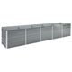 Vidaxl Planter Insertar 400x80x77 cm de acero galvanizado gris