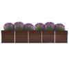 Fioriera vidaxl inserita da 400x80x77 cm marrone galvanizzato