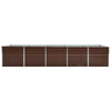 Fioriera vidaxl inserita da 400x80x77 cm marrone galvanizzato