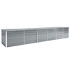 Plantador Vidaxl elevado 480x80x77 cm de acero galvanizado gris