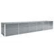Plantador Vidaxl elevado 480x80x77 cm de acero galvanizado gris