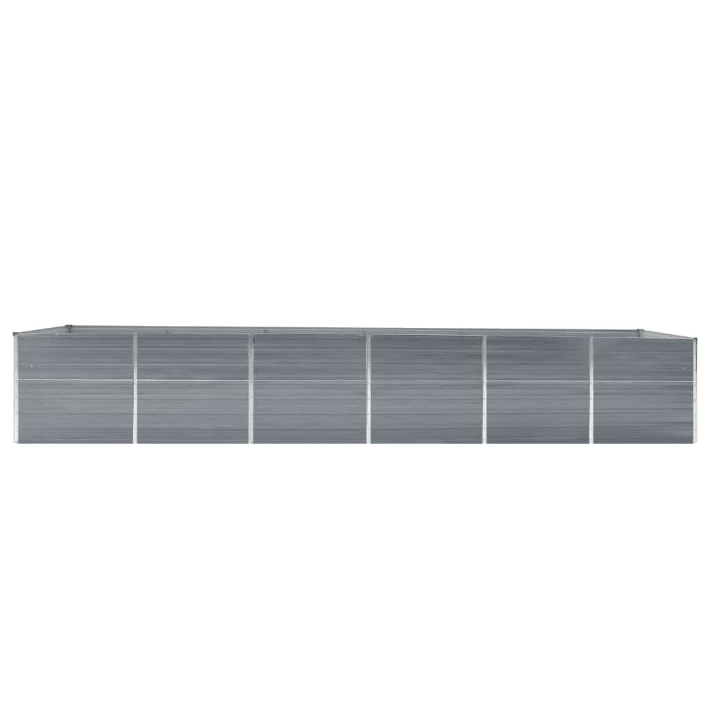Plantador Vidaxl elevado 480x80x77 cm de acero galvanizado gris