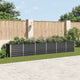 Vidaxl Planter Insertar 480x80x77 cm de acero galvanizado antracita