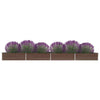 Plantador Vidaxl elevado 600x80x45 cm de acero galvanizado marrón