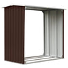 VIDAXL Firewood capannone 172x91x154 cm marrone galvanizzato in acciaio