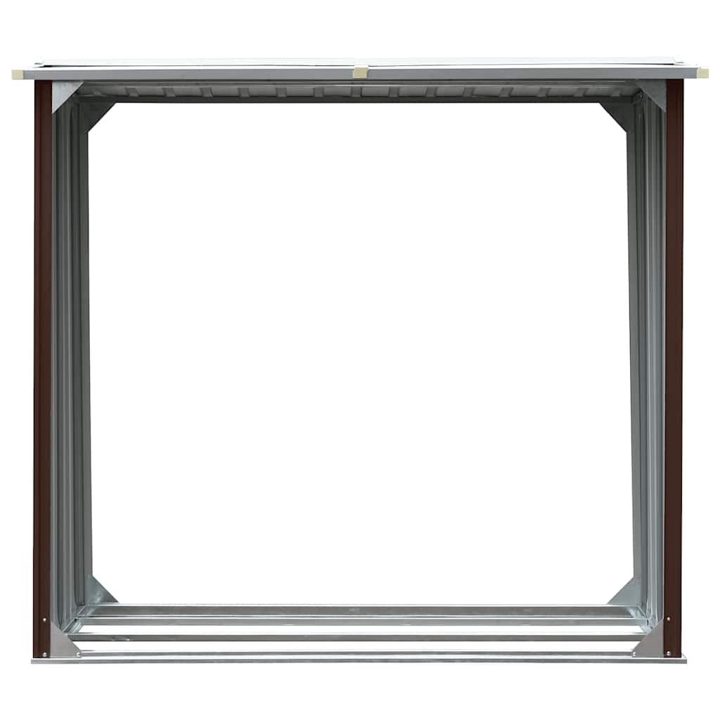 VIDAXL Firewood capannone 172x91x154 cm marrone galvanizzato in acciaio