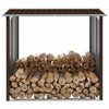 VIDAXL Firewood capannone 172x91x154 cm marrone galvanizzato in acciaio