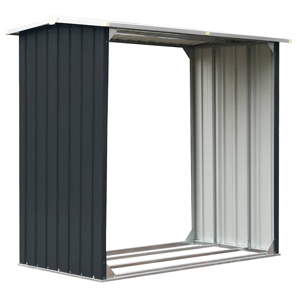 Vidaxl haardhoutschuur 172x91x154 cm gegalvaniseerd staal antraciet