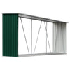 Vidaxl haardhoutschuur 330x84x152 cm gegalvaniseerd staal groen