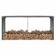 Vidaxl haardhoutschuur 330x92x153 cm gegalvaniseerd staal antraciet