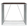 Vidaxl haardhoutschuur 163x83x154 cm gegalvaniseerd staal bruin