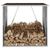 Vidaxl haardhoutschuur 163x83x154 cm gegalvaniseerd staal bruin