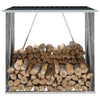 VIDAXL Firewood capannone 163x83x154 cm antracite in acciaio zincato