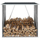VIDAXL Firewood capannone 163x83x154 cm antracite in acciaio zincato
