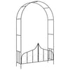 Arco de jardín Vidaxl con valla 138x40x238 cm de hierro negro