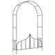 Arco de jardín Vidaxl con valla 138x40x238 cm de hierro negro