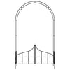 Arco de jardín Vidaxl con valla 138x40x238 cm de hierro negro