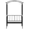 Vidaxl Garden Arch con divano 128x50x207 cm di ferro nero