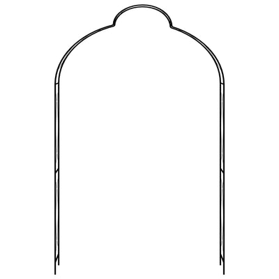 Vidaxl Garden Arch 150x34x240 cm Iron Black