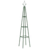 Rack di arrampicata da pianta Vidaxl 2 pezzi 35x35x195 cm di ferro verde scuro
