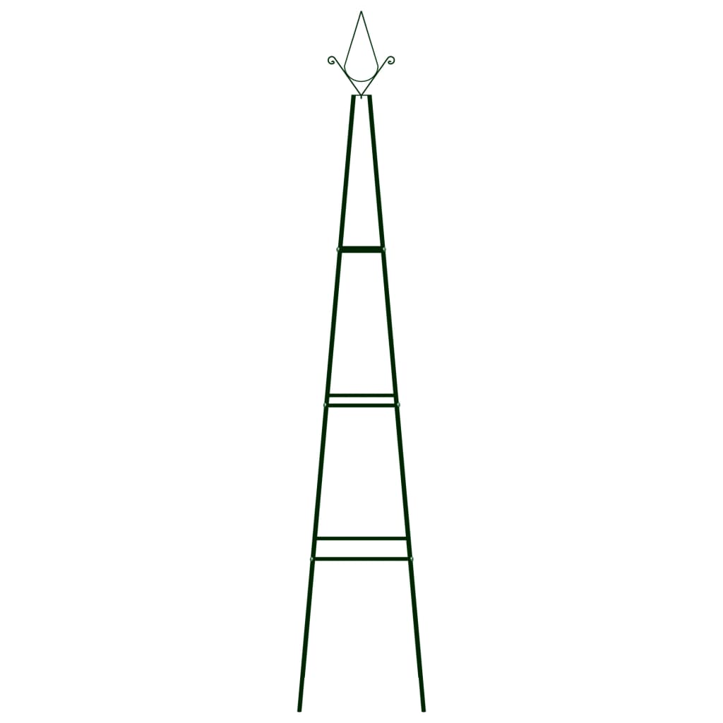 Rack di arrampicata da pianta Vidaxl 2 pezzi 35x35x195 cm di ferro verde scuro