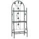 Vidaxl Plant rack a 3 strati 52x28x128 cm di ferro nero