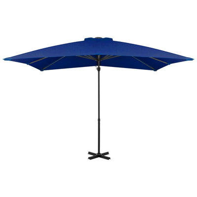 Vidaxl Parasolo galleggiante con polo in alluminio 250x250 cm blu azure