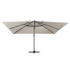 VIDAXL PARASOL FLUAING CON LED e POLE ALLUMINIO 400X300 CM SABBIALE