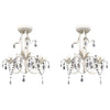 Vidaxl Chandeliers Kristal 2 St Elegant White