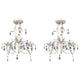 Vidaxl Chandeliers Kristal 2 St Elegant White